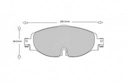 VOLKSWAGE UP 1.0 GTI 2017on Front PBS Brake Pads 8638