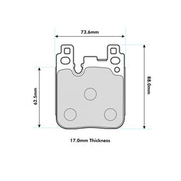 BMW M4 F82/F83 Rear Performance Brake Pads 8686
