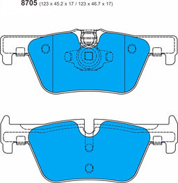BMW F20/F21 114/116/118 BMW BRSCC Supercup Rear Performance Brake Pads  8705