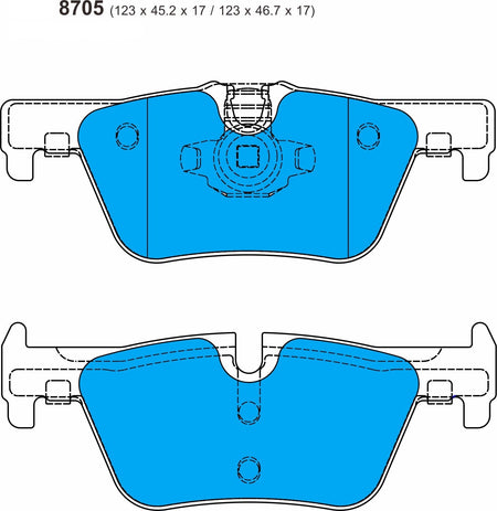 BMW F20/F21 114/116/118 BMW BRSCC Supercup Rear Performance Brake Pads  8705