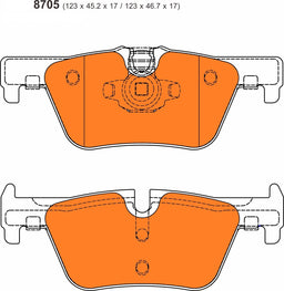 BMW F20/F21 114/116/118 BMW BRSCC Supercup Rear Performance Brake Pads  8705