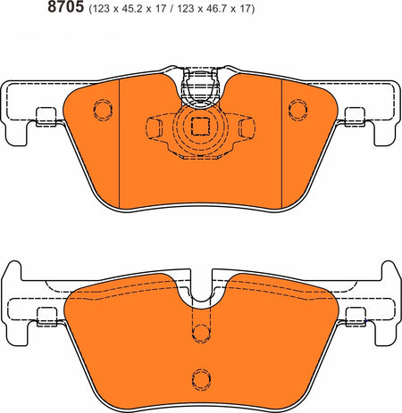 BMW F20/F21 114/116/118 BMW BRSCC Supercup Rear Performance Brake Pads  8705
