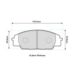 Honda Civic FN2 Front Performance Brake Pads 0991