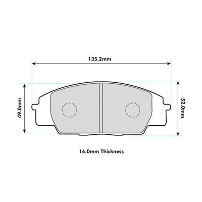 Honda Civic FN2 Front Performance Brake Pads 0991
