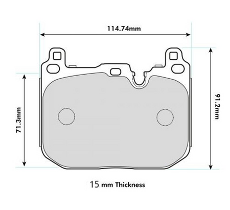 MINI (F56) (F55)John Cooper Works CC 1998 KW 170 Front Pads 8685 15mm thick