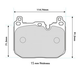 MINI Clubman (F54), JCW (F55, F56), Convertible (F57), Countryman (F60) Front Performance Brake Pads 8685 15mm thick