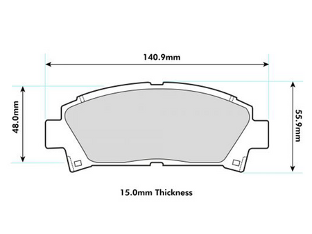 Toyota MR2 MK2 Rev. 2 - 5 Front Performance Brake Pads 1352