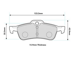 Honda Civic Type R FK2 Rear Performance Brake Pads 2006