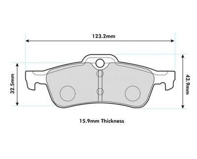 Honda Civic Type R FK2 Rear Performance Brake Pads 2006