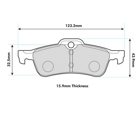 Honda Civic Type R FK2 Rear Performance Brake Pads 2006