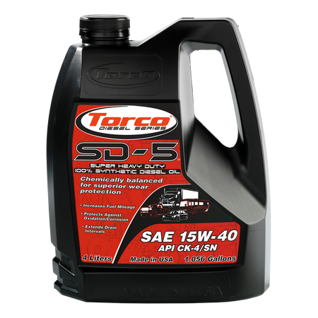 Torco SD-5 Synthetic Diesel Oil 15W-40 - TorcoUSA