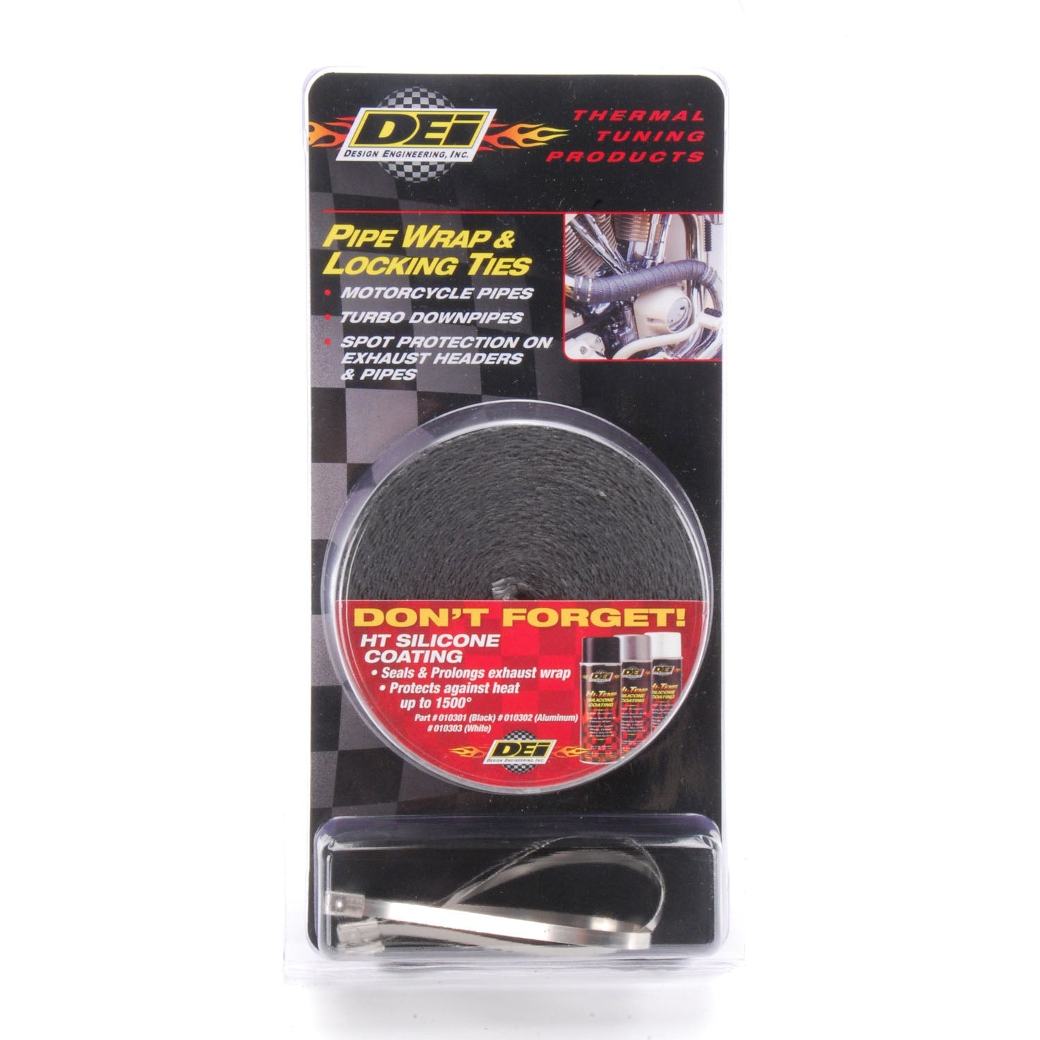 2 Rolls Exhaust Wrap + 20 Ties - Black Header Heat Wrap For Manifold & Pipes